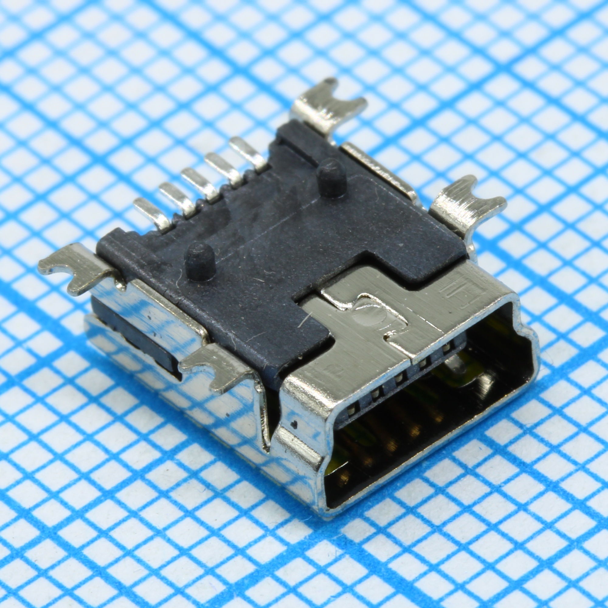L-KLS1-229-5FB-B-R - Разъем mini USB, розетка угловая SMD лента на катушке
