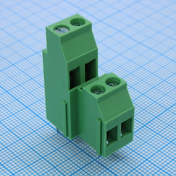 DG130A-5.0-04P-14-00A(H) - Винтовой клеммный блок c рельефной обоймой, 4 контакта. Серия DG130A-5.0
