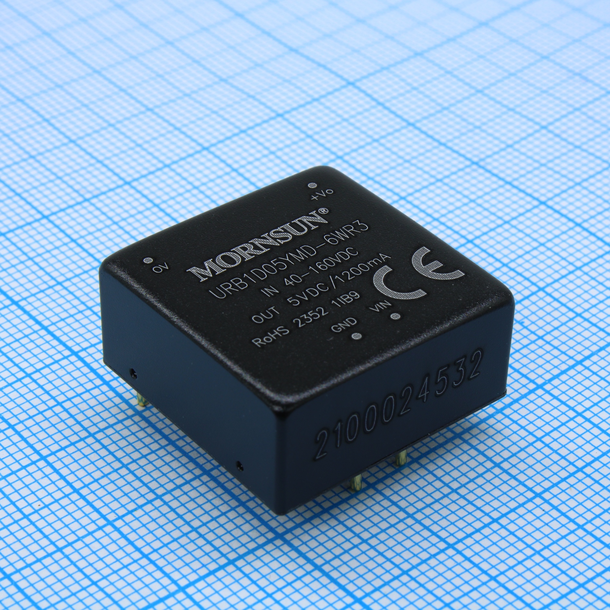 URB1D05YMD-6WR3 - Преобразователь DC/DC мощность, Вт: 6 вход 110(40-160)В выход 5В/1.2А изоляция: 2250В КПД 78%