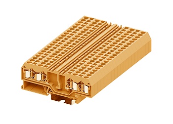 Проходная клемма 204937 - Проходная клемма, TA4-2-2, с разрывом цепи, 4 точки подключения, тип фиксации провода: пружинный, номинальное сечение: 4 мм кв., 32A, 800V, ширина: 6 мм, цвет: оранжевый,