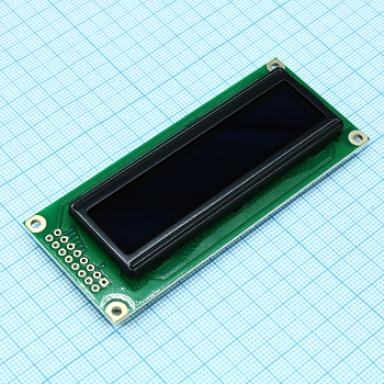 WEH001602CLPP5N00100 - OLED символьный 16х2 (1602C), желто-зеленый, 8-битный паралл. интерфейс 6800, VDD =5В, -40...+80С