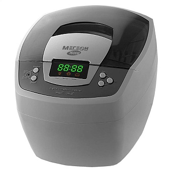 Мегеон 76008 - Ванна ультразвуковая отмывочная объемом 2000мл с подогревателем 80Вт, импульсный режим, таймер, полезный размер резервуара с учетом корзины 175х145х70мм, общая потребляемая мощность 160Вт.