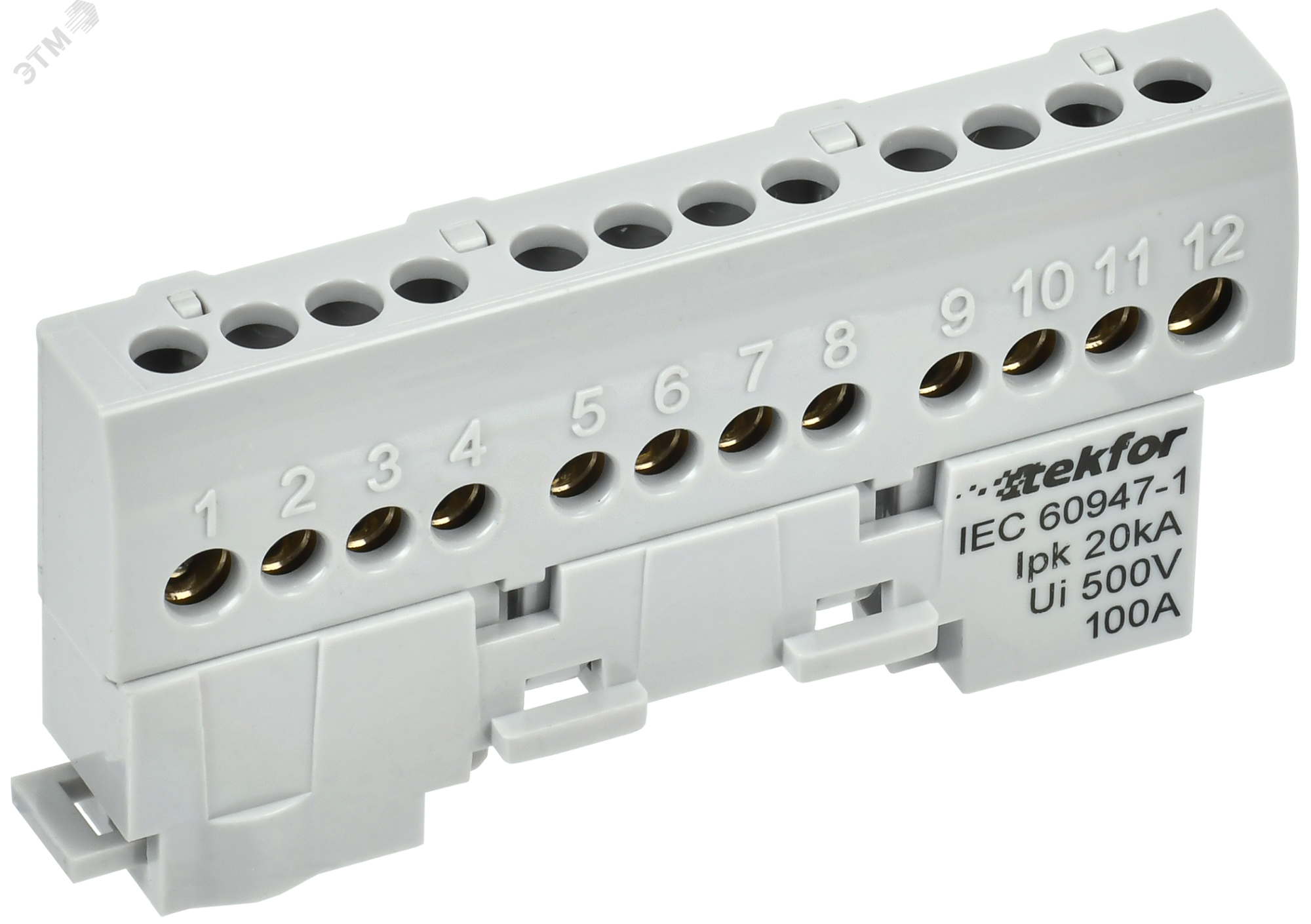 TEKFOR Шина L фаза изолированная на универсальном держателе 6х9-12-Ср IEK TF-NN10-12-KL-K03