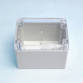 G221C - Герметичный корпус из поликарбоната с прозрачной крышкой, IP65, светло-серый