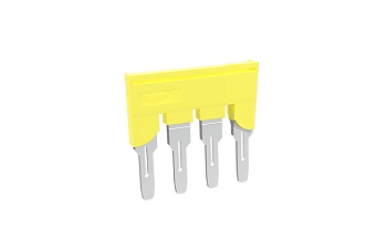 Соединительная перемычка TJA8.2-4 - Соединительная перемычка, втычная, изолированная, 4 полюса, для серий клемм: TP/TU/TC, шириной 8,2 мм, цвет: желтый