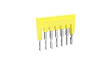 Соединительная перемычка TJA3.5-7 - Соединительная перемычка, втычная, изолированная, 7 полюсов, для серий клемм: TP/TU/TC, шириной 3,5 мм, цвет: желтый