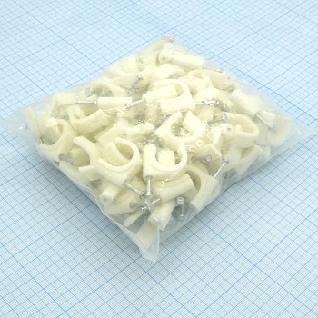 Скоба 18 мм(100 шт) - для связки проводов к стене