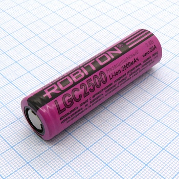 Аккумулятор 18650 LGC2500 20A - Аккумулятор литий-ионный (Li-Ion) без защиты
