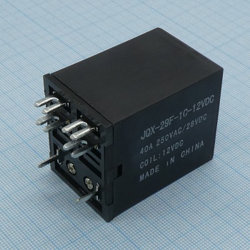 JQX-29F-1C-12VDC - Реле силовое 40А один переключающий контакт катушка 12В