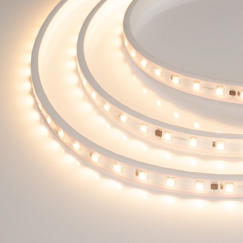 Лента герметичная ARL-PV-B54-15.5mm 230V Warm2700 (8 W/m, IP65, 5060, 50m) 027059(2) - Cветодиодная лента AC230V (бобина 50м) ARL-PV-B54, герметичная IP65 (PV-трубка ПВХ экструзия). Светодиоды 5060, 54 шт/м (2700 шт на 50 м), белая плата, ширина 15.5 мм. 