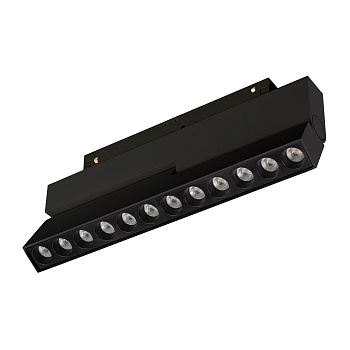 Светильник MAG-ORIENT-DOTS-FOLD-S230-12W Warm3000 (BK, 30 deg, 48V, DALI) 041905 - Светильник для магнитных треков MAG-ORIENT шириной 26 мм с управлением DALI. Мощность 12 Вт, св. поток 520 лм, 43 лм/Вт, теплый 3000 K, CRI>90, угол 30°, напряжение питания