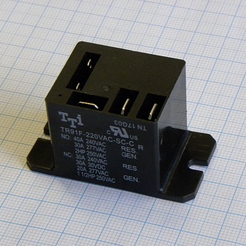 TR91F-220VAC-SC-C-R - мощное реле с консолью 220VAC, 20A, 1переключение