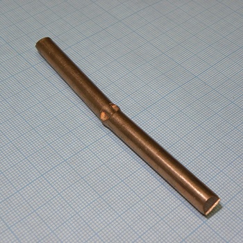 Жало  паяльное 8*100мм медное - цилиндрическое медное жало для паяльника, диаметр 8мм, длина 100мм