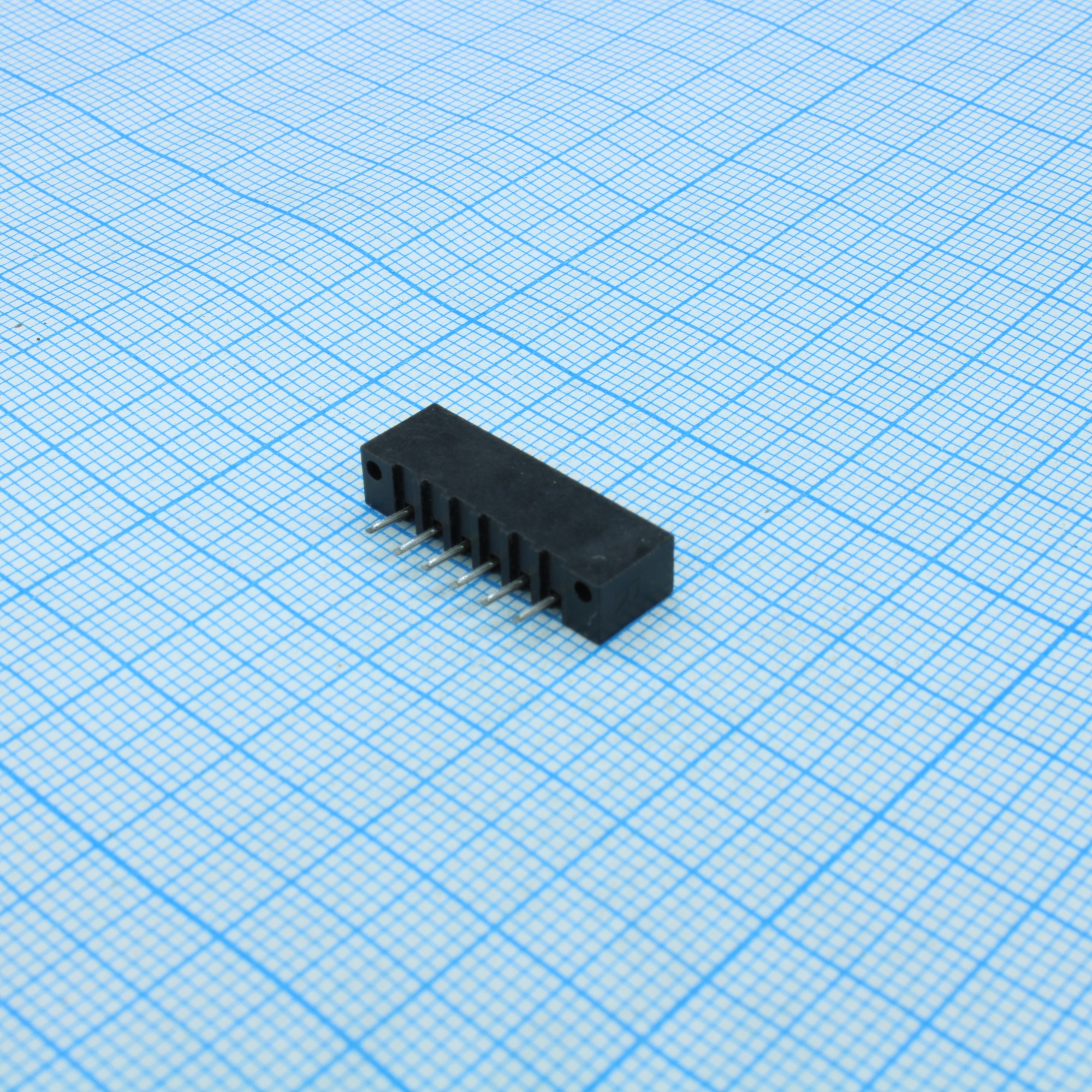 DS1020-06ST1D - FPC разъем для шлейфа на плату прямой 6pin, шаг 2.54мм