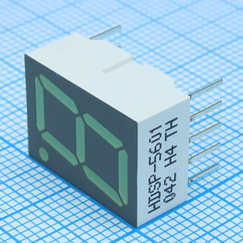 HDSP-5601-GH000 - Индикатор светодиодный зеленый 7-сегментный, HDSP-5601