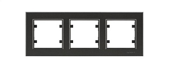 Рамка 3-м Karea горизонт. дым. металлик 56050703