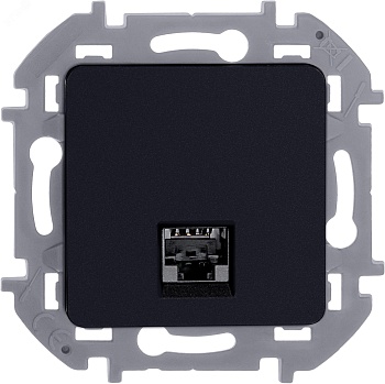 Розетка компьютерная Inspiria RJ45 кат.5E UTP антрацит Leg 673828