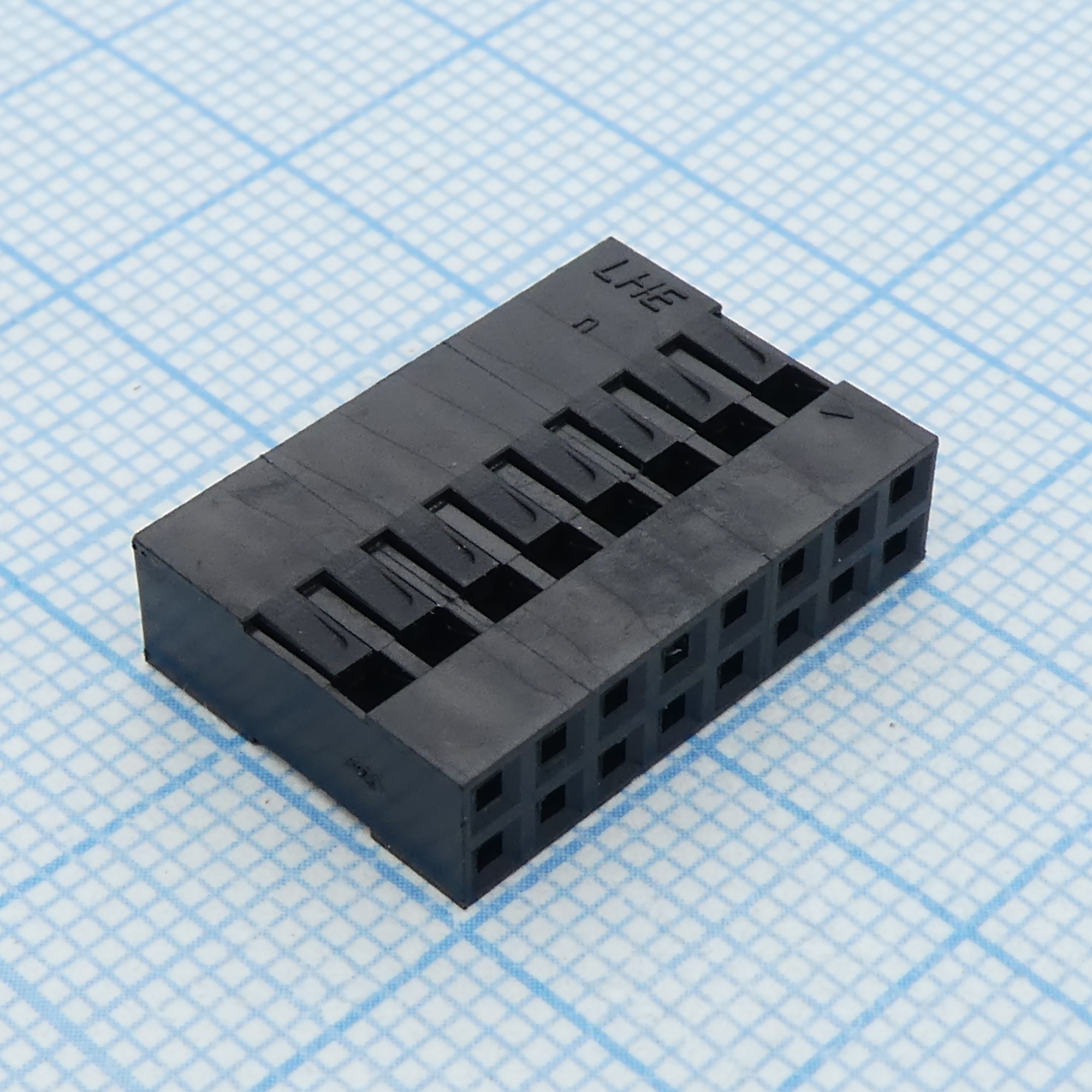 I-DS1071-SCB02X8 - BLD корпус двухрядного разъема 16 pin (2х8) на кабель, шаг 2.54мм, требуются контакты T-DS1071-SC600