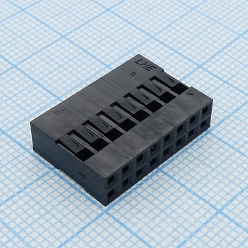 I-DS1071-SCB02X8 - BLD корпус двухрядного разъема 16 pin (2х8) на кабель, шаг 2.54мм, требуются контакты T-DS1071-SC600