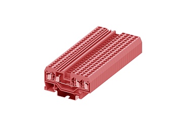 Проходная клемма 225953 - Проходная клемма, TA2.5, 3 точки подключения, тип фиксации провода: пружинный, номинальное сечение: 2,5 мм кв., 24A, 800V, ширина: 5 мм, цвет: красный, тип монтажа: DIN 35