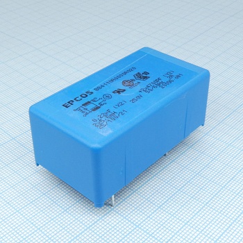 B84110A0000A020 - Сетевой фильтр 2x2A/250V, 2х5.6 мГн, 0.22 мкФ (X2), 2х4700 пФ (Y2), 56х30x23 мм, монтаж в плату