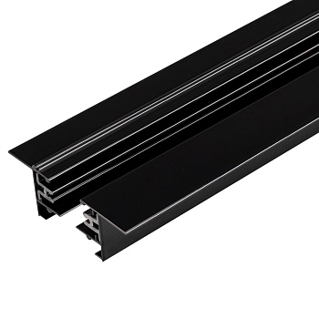 Трек LGD-2TR-TRACK-F-2000-BK-M (C) 038673 - 2 м встраиваемый черный глянцевый трек (шина) для однофазных трековых светильников, 2 провода. Коннектор питания и заглушка приобретаются отдельно. При использовании с треками и аксессуарами другой серии возможн