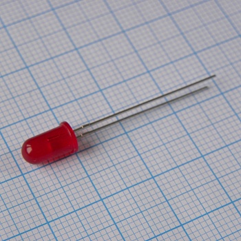 HLMP-4700 - Светодиод 5мм/красный/626нм/1.5-2.3мкд/50°/2мА