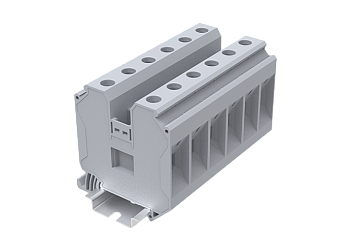 Проходная клемма TU35-2-GY - Проходная клемма, тип фиксации провода: винтовой, номинальное сечение: 35 мм кв., 125A, 1000V, ширина: 16 мм, цвет: серый, тип монтажа: DIN 35
