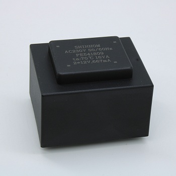 PE541809 - Трансформатор питания 16ВА 230В 2x12В 2x667мА T70B (EI54/18.8) 39мм