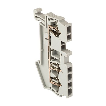 Колодка клеммная пружинная ST-2.5 28А 3 вывода серая plc-jxb-st-2.5-3