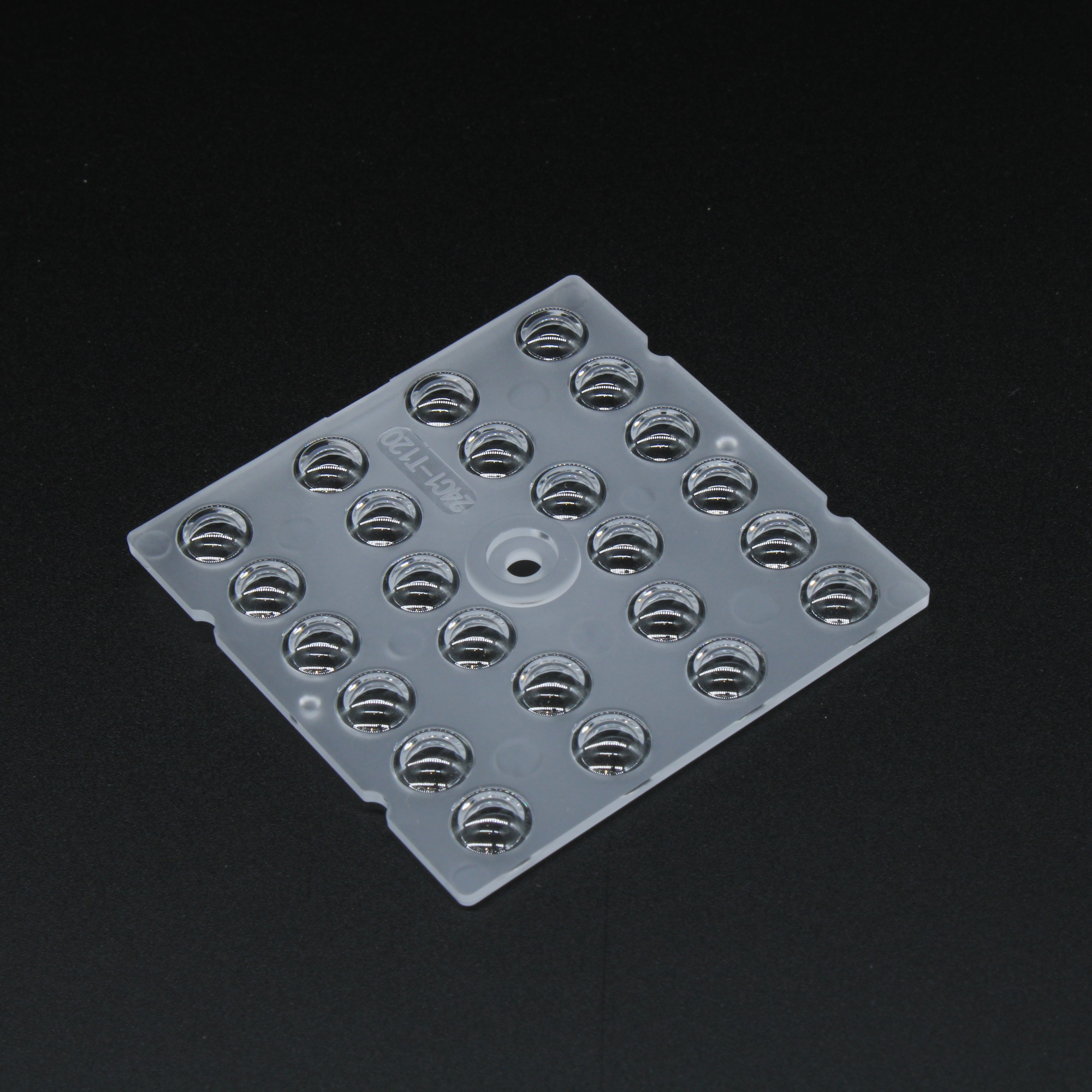 ALHB50D24LEDT120 - Групповая квадратная линза 6x4 на 24 светодиода 3030 эфф=93%, ~120°,  50x50mm   H:2.9mm PC