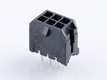 430450627 - Разъем типа провод-плата, 3 мм, 6 контакт(-ов), Штыревой Разъем