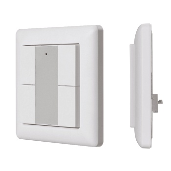 INTELLIGENT ARLIGHT Панель DALI-223-4K-D2-IN (BUS, Free purpose) 032501 - Встраиваемая кнопочная белая пластиковая панель для работы по протоколу DALI-2. 4 Кнопки свободного функционала. Назначение кнопок задается в мастер-контроллере серии DALI-LOGIC-x. 