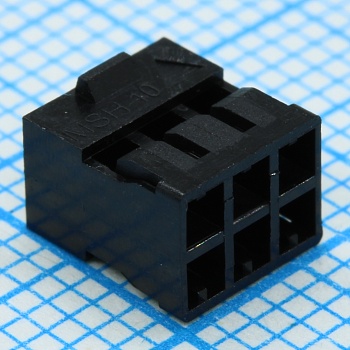 511100660 - Корпус разъема розетка 6 контактов шаг 2мм монтаж на кабель серия Milli-Grid™ пакет