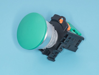 TN2BMG-1A - Кнопка управления грибовидная, без фиксации, d 38 мм, НР, зеленая