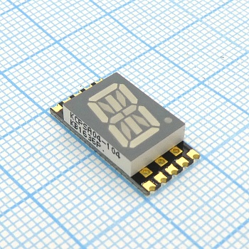 KCPSA04-104 - 1 разрядный сегментный дисплей smd 10,16мм/красный/640нм/4.7-16.2мкд/ОА