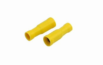 Разъем штекерный изолированный гнездо 5 мм 4-6 мм2 (РШи-м 6.0-5/РШИм 5,5-6-4) желтый 08-0232