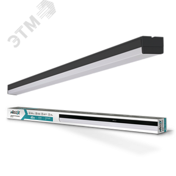 Светильник светодиодный ДБО-LINE 48Вт 230В 4000К 4800лм 100лм/Вт черный IP40 4690612037745