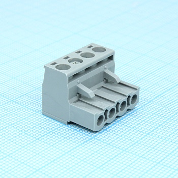 BCP-508- 4 GY - Разъемы для печатной платы, номинальный ток: 12 A, расчетное напряжение (III/2): 320 В, номинальное сечение: 2,5 мм?, полюсов: 4, размер шага: 5,08 мм, тип подключения: Винтовой зажим с натяжной гильзой, цвет: сигнальный серый