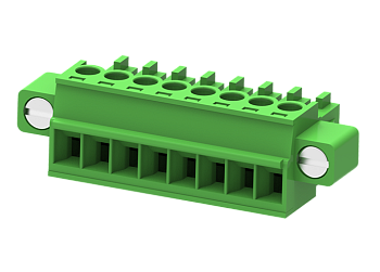 Розеточный разъем на кабель MC-RA3.5H17C-K-0001 - Розеточный разъем, прямой, на кабель, шаг: 3.5 мм, 17 полюсов, фиксация провода винтовая, исполнение: с монтажными фланцами, 160V, 8A, цвет: зеленый Розеточный разъем на кабель MC-RA3.5H17C-K-0001 - Розеточный разъем, прямой, на кабель, шаг: 3.5 мм, 17 полюсов, фиксация провода винтовая, исполнение: с монтажными фланцами, 160V, 8A, цвет: зеленый