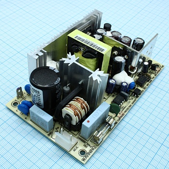 PT-6503 - AC-DC, 65Вт, выход1: +3…3,6В/0…7A, выход2: +5В/0,2…10A, выход3: +12В/0…1,2A, максимальная мощность 61.8Вт, вход 90…264V AC, 47…63Гц /127…370В DC, изоляция 3000В AC, открытая плата 127х76х42мм, -10…+60°С