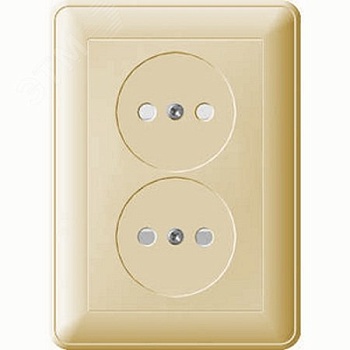 Розетка 2-м СП W59 16А IP20 без заземл. защ. шторки сл. кость SE RS16-254-28