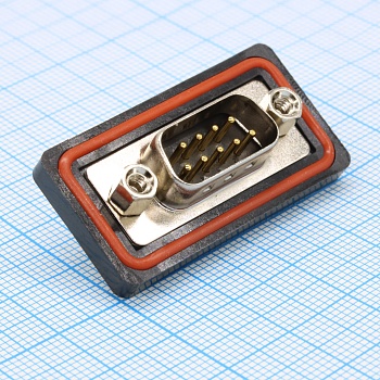 DS1034-27-09MBN8C - Разъем D-Sub штыревой 9 контактов на панель под пайку