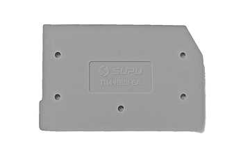 Торцевая крышка TU4-HESI-GY-EA - Торцевая крышка для клемм TU4-HESI…, цвет: серый