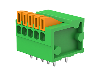 Клемма на плату MC-TC2.54H21P-N-0001 - Клемма, горизонтальный, подвод кабеля, на плату, шаг: 2.54 мм, 21 полюс, фиксация провода Push-In исполнение: два вывода на полюс, 130V, 6A, цвет: зеленый Клемма на плату MC-TC2.54H21P-N-0001 - Клемма, горизонтальный, подвод кабеля, на плату, шаг: 2.54 мм, 21 полюс, фиксация провода Push-In исполнение: два вывода на полюс, 130V, 6A, цвет: зеленый