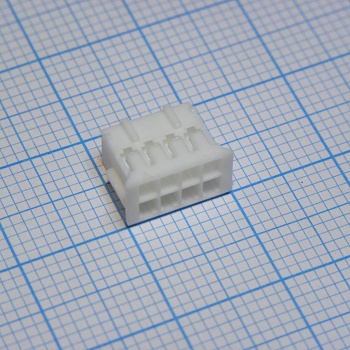 I-DS1066-01-SCW02X4 - Корпус разъема розетка на кабель 2x4 контакта, шаг 2.00мм