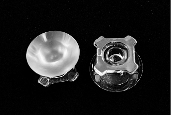 ALS21D30G - Линза с клеевой основой для светодиода 3535/3030, эфф=93%,  ~30°,  21.58 mm  H:11.4mm, PMMA