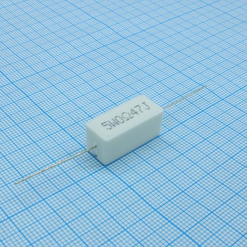 RX27-1 0.47 ОМ 5W 5% / SQP5 - Резистор цементный аксиальный 0.47Ом ±5% 5Вт