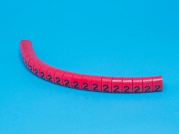 EC-1-2 - Маркер цифра 2 d=3,0-4,2мм, красный, упак.20 шт.