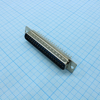 DS1034-37MUNSISS - Разъем D-Sub, вилка на плату 37 контактов вертикальный / синий